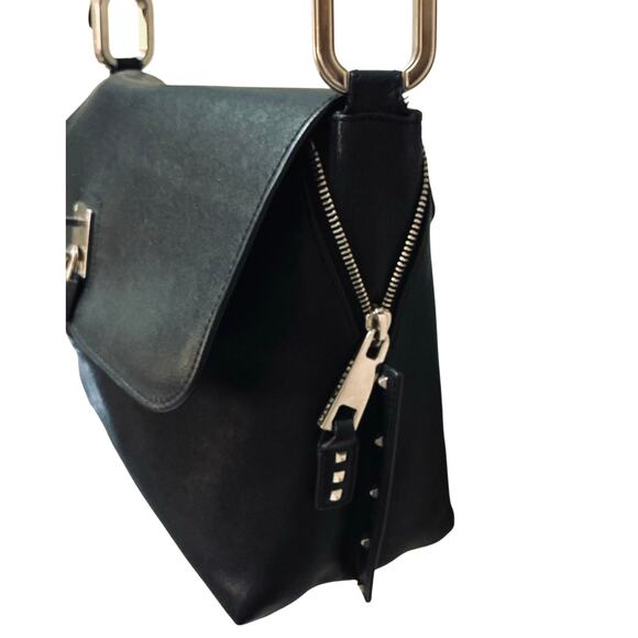 Marc Jacobs Paradise Baxter Luxury Lambskin Leather Black Crossbody Silver Studs - Picture 3 of 12